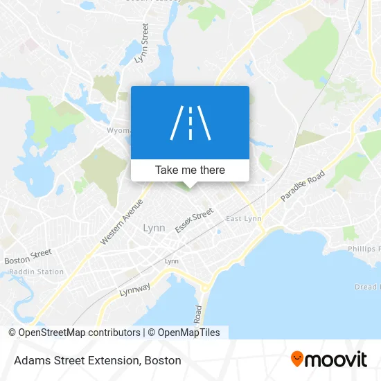 Adams Street Extension map