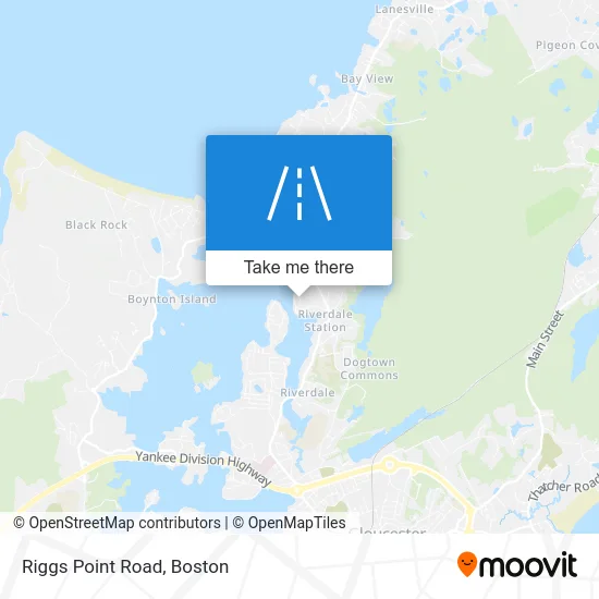 Riggs Point Road map