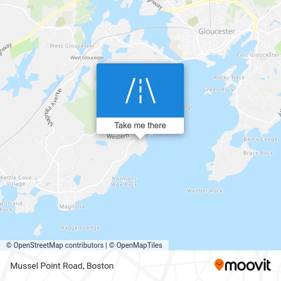 Mussel Point Road map