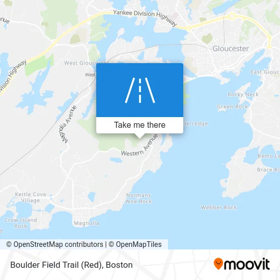 Boulder Field Trail (Red) map