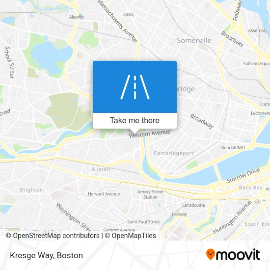 Kresge Way map