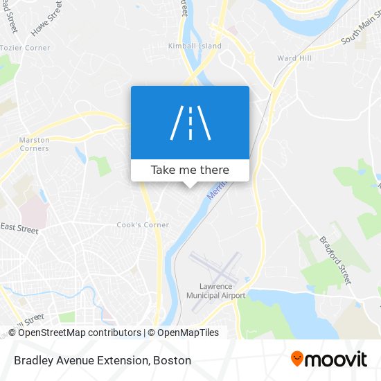 Mapa de Bradley Avenue Extension