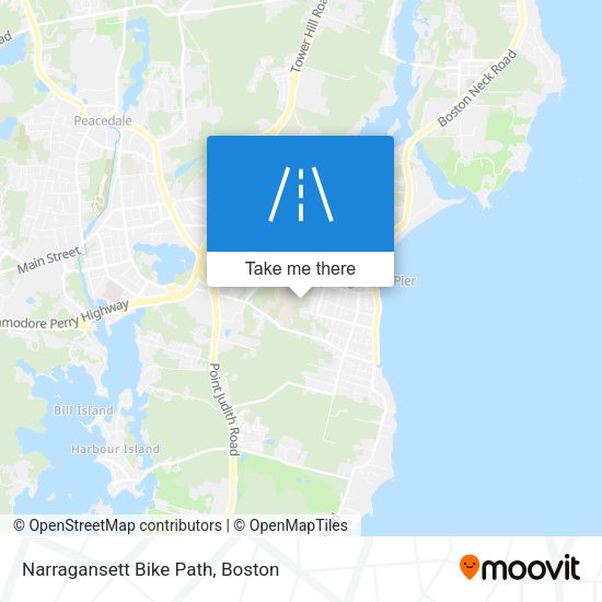 Narragansett Bike Path map