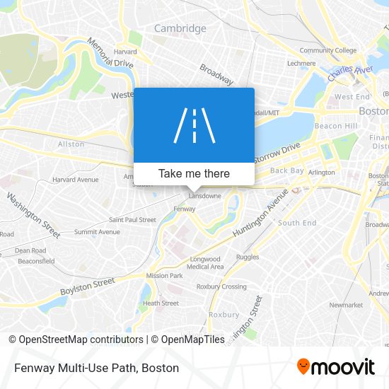 Fenway Multi-Use Path map