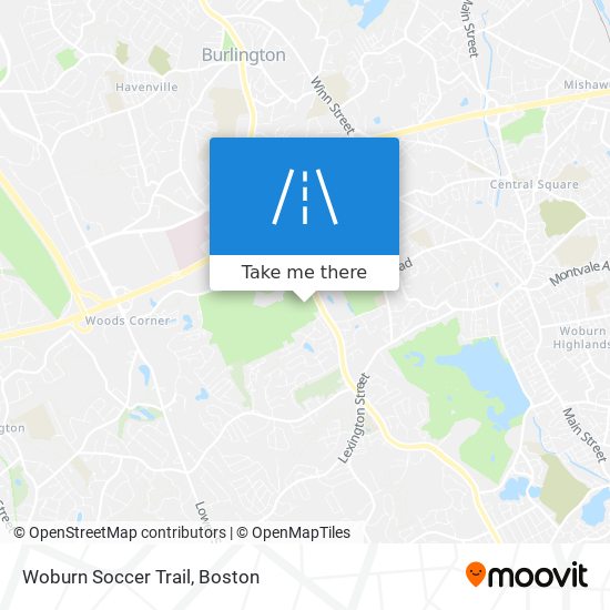 Mapa de Woburn Soccer Trail