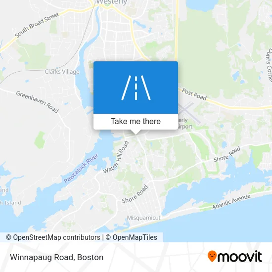 Winnapaug Road map
