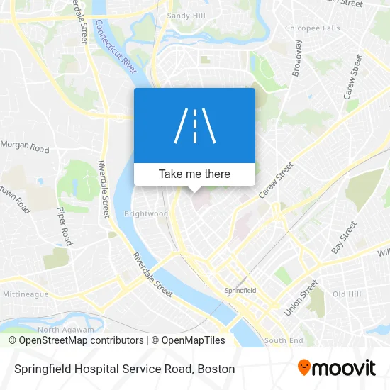 Springfield Hospital Service Road map