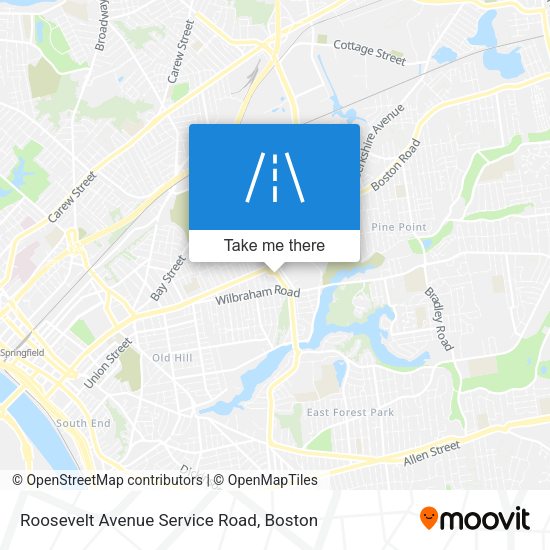 Roosevelt Avenue Service Road map