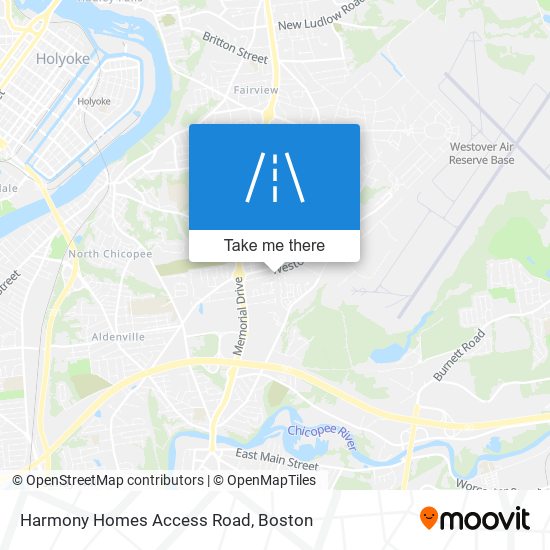 Harmony Homes Access Road map