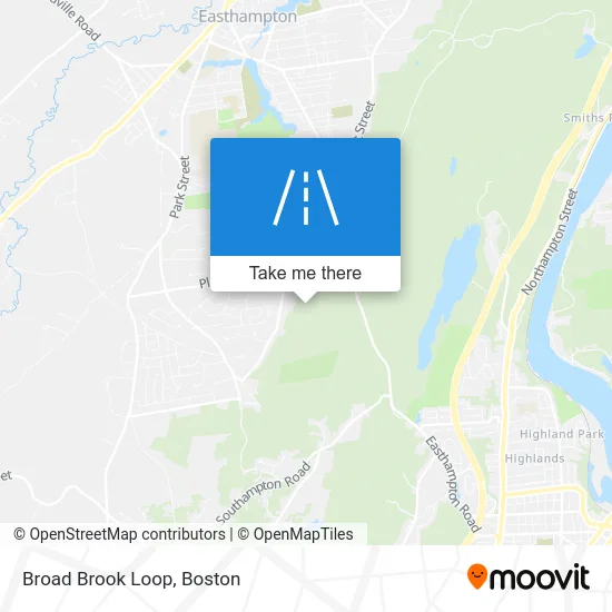 Broad Brook Loop map