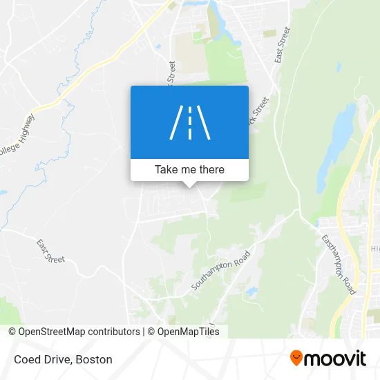 Coed Drive map