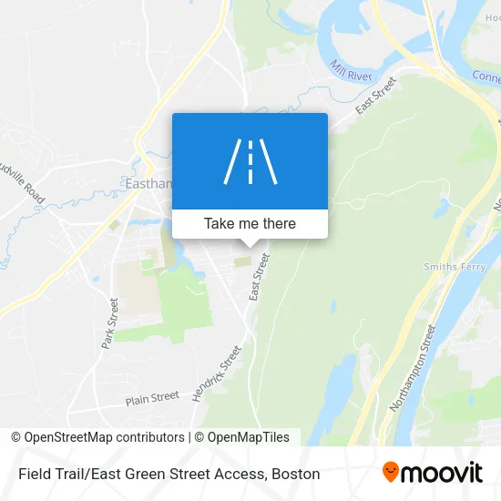 Field Trail / East Green Street Access map