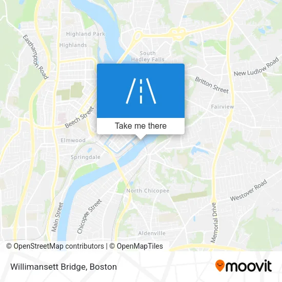 Willimansett Bridge map