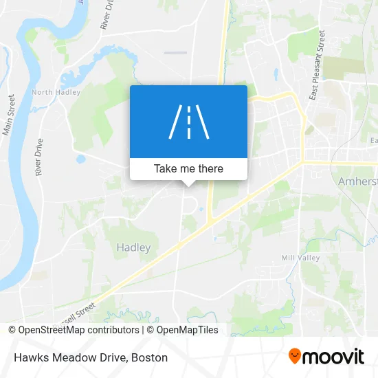Hawks Meadow Drive map