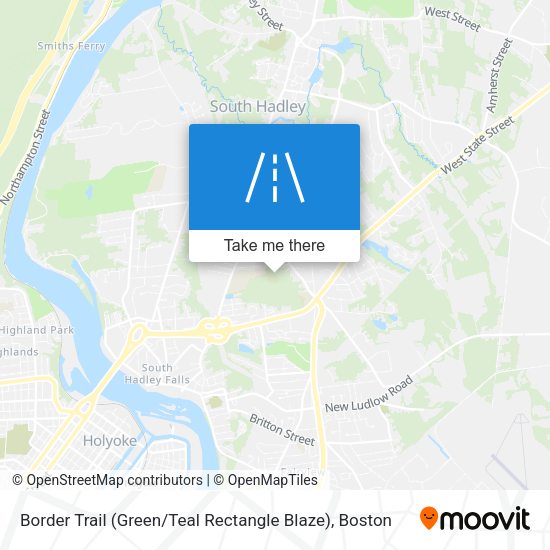 Mapa de Border Trail (Green / Teal Rectangle Blaze)
