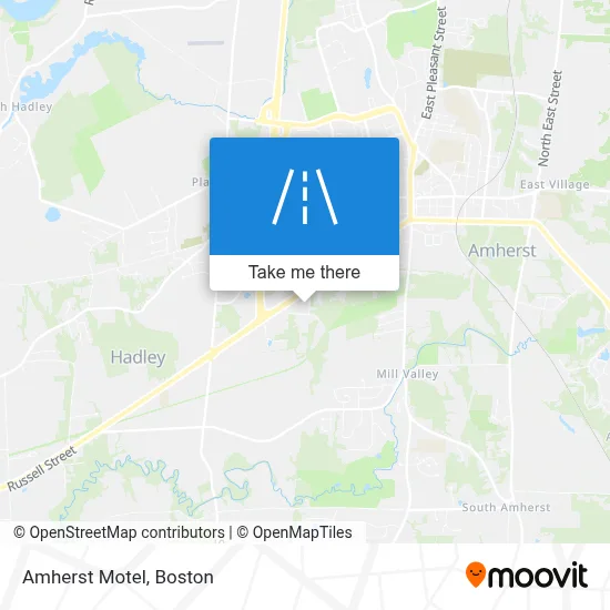 Amherst Motel map