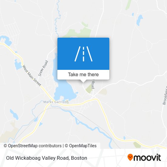 Old Wickaboag Valley Road map