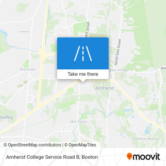 Mapa de Amherst College Service Road B