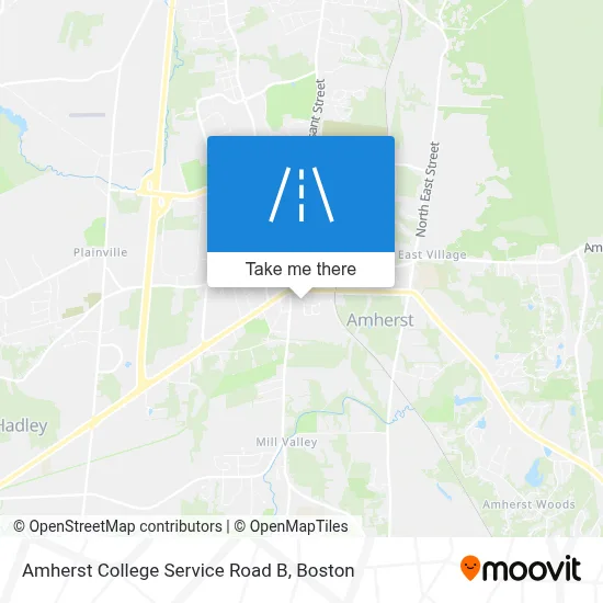 Amherst College Service Road B map