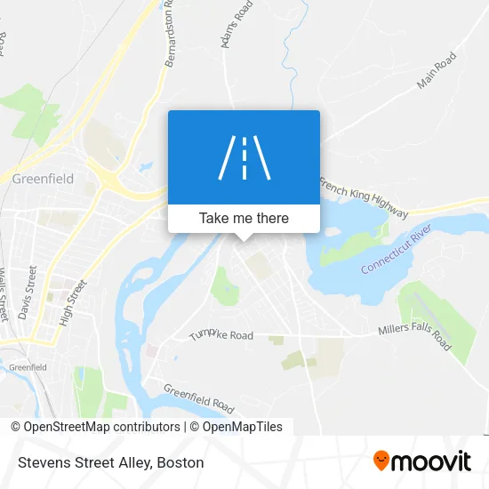 Stevens Street Alley map