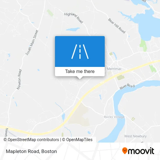 Mapleton Road map