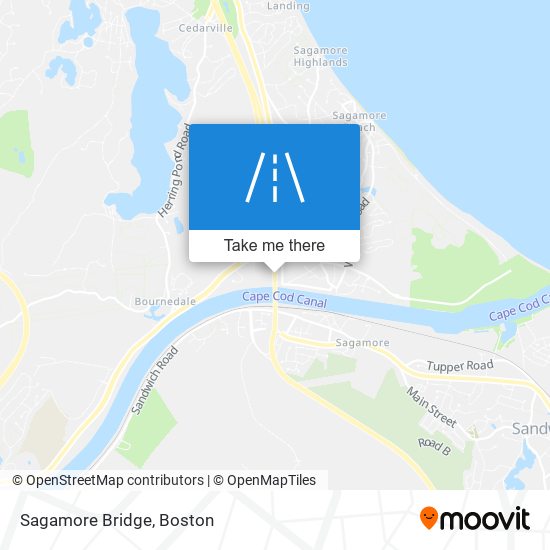 Sagamore Bridge map