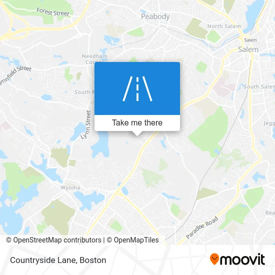 Countryside Lane map