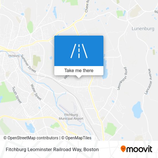 Mapa de Fitchburg Leominster Railroad Way