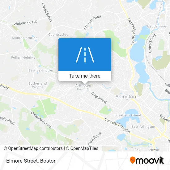 Elmore Street map