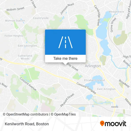Kenilworth Road map