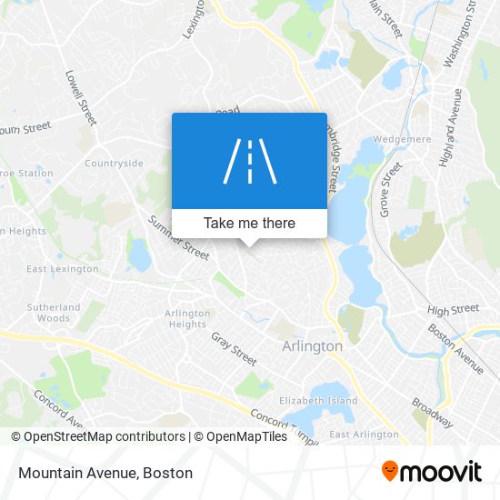 Mountain Avenue map