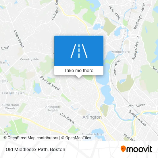 Old Middlesex Path map