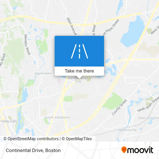 Continental Drive map