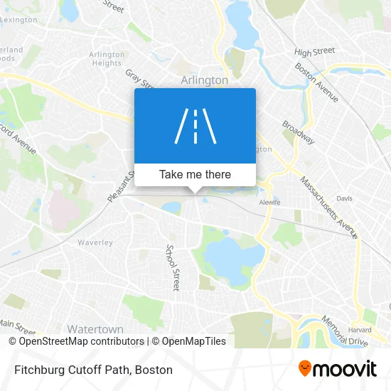 Fitchburg Cutoff Path map