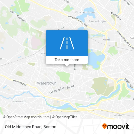 Old Middlesex Road map