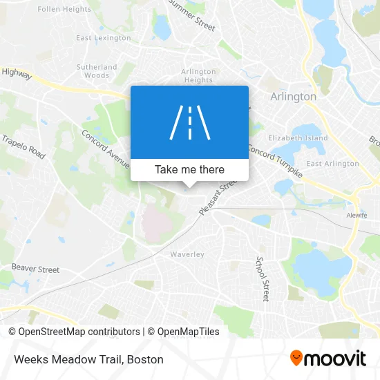 Weeks Meadow Trail map