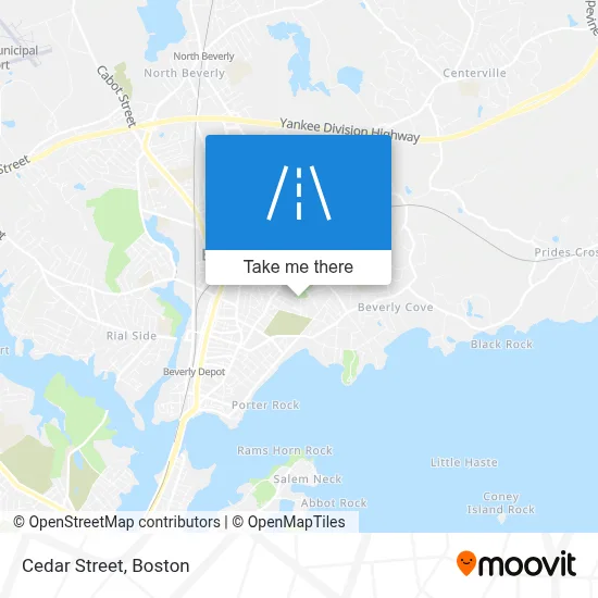 Cedar Street map