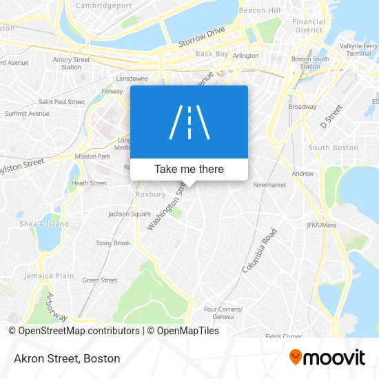 Akron Street map
