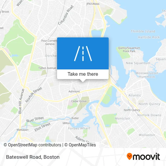 Bateswell Road map