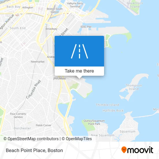 Beach Point Place map