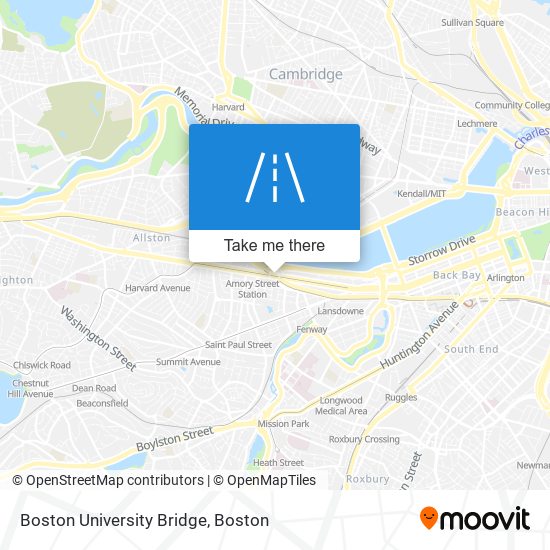 Mapa de Boston University Bridge