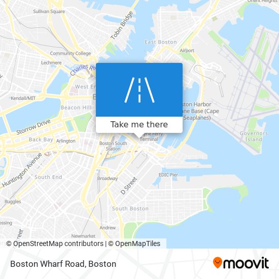 Mapa de Boston Wharf Road