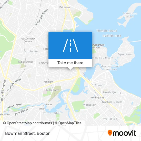 Bowman Street map