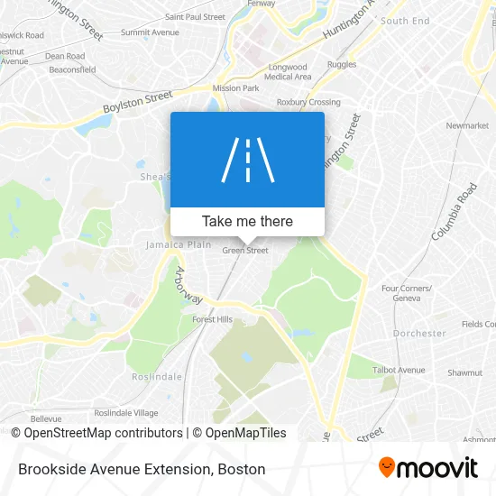 Brookside Avenue Extension map