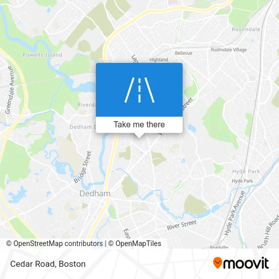 Cedar Road map
