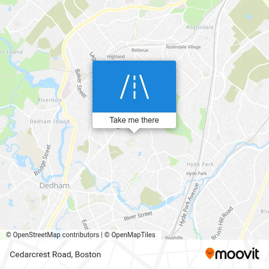 Cedarcrest Road map