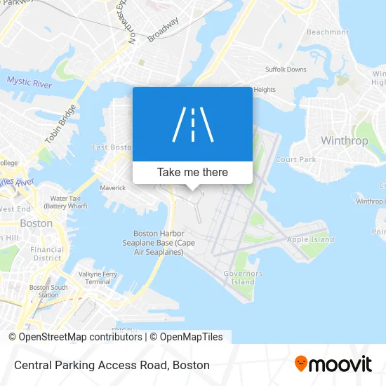 Central Parking Access Road map