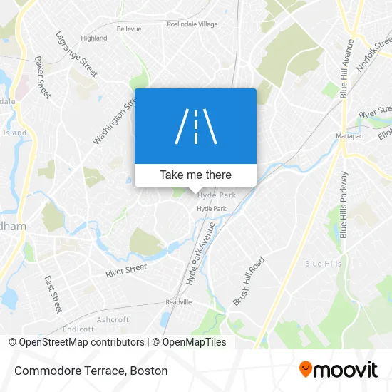 Commodore Terrace map