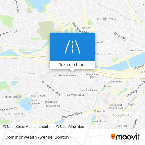 Commonwealth Avenue map