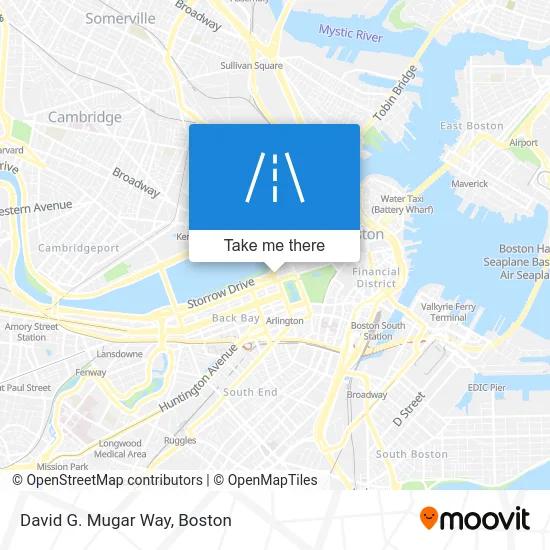 David G. Mugar Way map